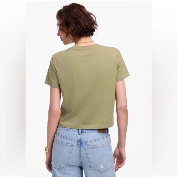 Madewell • NWT • Boxy Softcrop Tee in Sage Green - Picture 3 of 9